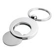 Schl&uuml;sselring mit M&uuml;nzhalter - silber - 1