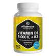 Vitamin D3 K2 5000 I.E. / 100 µg hochdosiert Tabletten  - 1