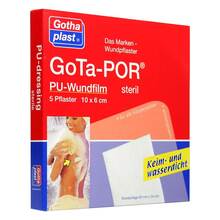 Gota-Por PU Wundfilm 10x6 cm steril Pflaster 5 St