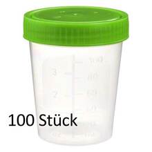Urinbecher mit Schraubdeckel 100 St