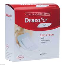 DracoPor Soft weiß Wundverband 10x8 cm steril 25 St