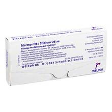 Abbildung: Marmor D 6 / Stibium D 6 aa Ampullen 8X1 ml, Ampullen PZN 01624145 