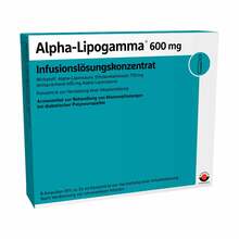 Abbildung: Alpha Lipogamma 600 Infusionslösung 5X24 ml, Infusionslösungskonzentrat PZN 02757322 