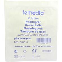 Mulltupfer pflaumengro&szlig; steril 10 St