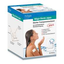H&ouml;ga Derm aqua transparent Verband mit Wundauflage 5x7cm steril 50 St