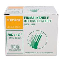 Abbildung: Kanülen Neopoint 1 0,90x40 100 St, Kanüle PZN 04398620 