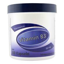 Abbildung: Vitamin B3 Niacinamid 50 mg Gerimed Kapseln 360 St, Kapseln PZN 04698569 