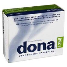 Abbildung: dona® 250 mg Tabletten 100 St, Überzogene Tabletten PZN 04849169 