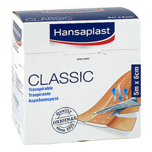Abbildung: Hansaplast Classic Pflaster 5mx6cm 1 St, Verband PZN 05490380 