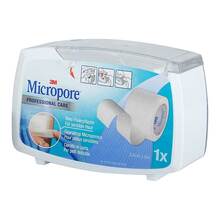 Abbildung: Micropore Vliespflaster 5 mx2,5 cm mit Abr.1530 - 1D 1 St, Pflaster PZN 06337947 