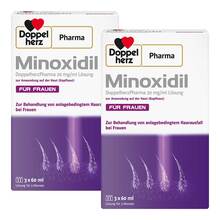 MINOXIDIL DoppelherzPharma 20 mg/ml Lösung für Frauen 2x180 ml
