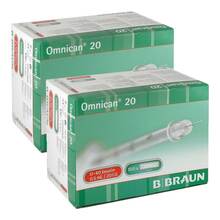 Abbildung: Omnican 20 0,5ml Insulinspritzen U-4  2x100 St, Spritzen PZN 08032491 