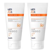 Abbildung: LETI AT4 Defense SPF 50+ Gesichtscreme  2x50 ml, Creme PZN 08032570 