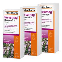 Abbildung: Tussamag Hustensaft N 3x200 g, Flüssigkeit zum Einnehmen PZN 08032632 