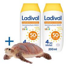 Abbildung: Ladival empfindliche Kinderhaut Milch LSF 50 +  2x200 ml, Milch PZN 08032718 