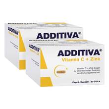 Abbildung: Additiva Vitamin C + Zink Depotkapseln 2x80 St, Kapseln PZN 08032774 