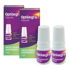Abbildung: Optilegra 1 mg / ml Augentropfen Lösung 2x5 ml, Augentropfen PZN 08032782 