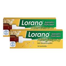 Lorano Azelastin / Fluticason Allergiespray bei Heuschnupfen 2x23 g
