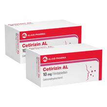 Abbildung: Cetirizin AL 10 mg Filmtabletten  2x100 St, Filmtabletten PZN 08032867 