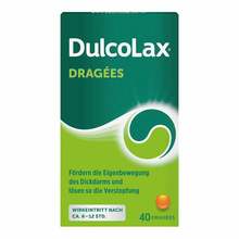 Abbildung: Dulcolax Dragees 5 mg magensaftresistent Tabletten  40 St, Tabletten magensaftresistent PZN 08472939 