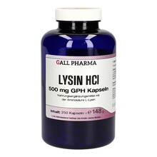Abbildung: Lysin HCL 500 mg GPH Kapseln 250 St, Kapseln PZN 09377640 