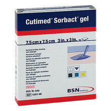 Cutimed Sorbact Gel Kompressen 7,5x7,5 cm 10 St