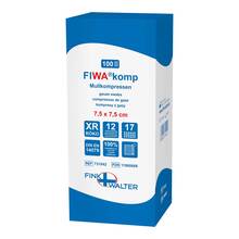 Abbildung: Mullkompressen 7,5x7,5 cm 12fach RK Fiwakomp 100 St, Kompressen PZN 11860668 