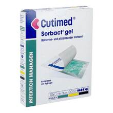 Cutimed Sorbact Gel Kompressen 7,5x7,5 cm 10 St