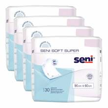 Abbildung: Seni Soft Super Bettschutzunterlagen 90x60 cm 4X30 St PZN 13598588 
