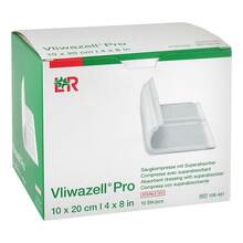 Vliwazell Pro superabsorb.Kompresse steril 10x20 cm 10 St