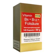 Abbildung: Vitamin B6 + B12 + Folsäure Kapseln 120 St, Kapseln PZN 14058316 