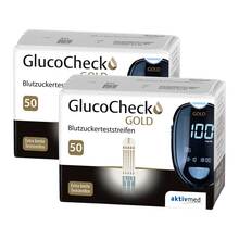 Gluco Check Gold Blutzuckerteststreifen 2x50 St
