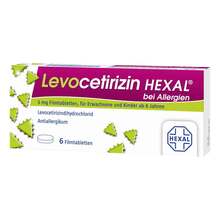 Levocetirizin Hexal bei Allergien 5 mg Filmtabletten  6 St