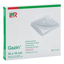 Gazin Mullkomp.10x10 cm steril 8fach 5x2 St