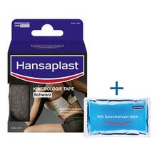 Abbildung: Hansaplast Sport Kinesiologie Tape 5 cm x 5 m schwarz  1 St, Bandage PZN 15822920 