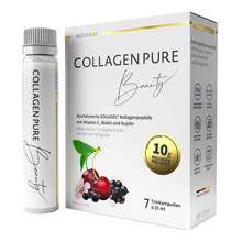 Abbildung: Collagen Pure Beauty 10 g Kollagen hochdosiert Gold-Edition 7X25 ml, Trinkampullen PZN 16401385 