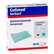 Cutimed Sorbact Kompressen 7x9 cm 6 St
