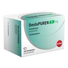 Abbildung: DesloPUREN 5 mg Filmtabletten 100 St, Filmtabletten PZN 16861767 