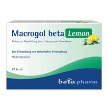 Abbildung: Macrogol beta Lemon Pulver  20 St, Pulver zur Herstellung einer Lösung zum Einnehmen PZN 17164763 