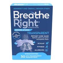 Besser Atmen Breathe Right Nasenpflaster normal transparent  30 St