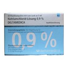 Natriumchlorid-L&ouml;sung 0,9% Deltamedica Luer-Lo Pl. 20x5 ml
