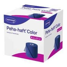 Abbildung: Peha-Haft Color Fixierbinde latexfrei 8 cmx21 m blau 1 St, Binden PZN 17304862 