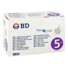 BD Thin Wall Pen-Nadeln 0,25 31 Gx5 mm 100 St