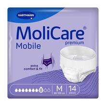 Abbildung: Molicare Premium Mobile 8 Tropfen Größe M 14 St, Beutel PZN 17936556 