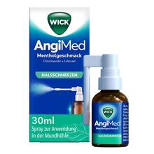 Abbildung: WICK Angimed Mentholgeschmack 2mg / ml + 0,5mg / ml Spr. 30 ml, Spray PZN 18447983 