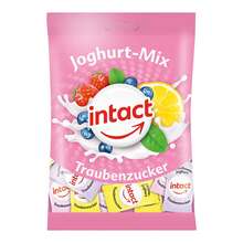 Abbildung: Intact Traubenzucker Beutel Joghurt-Mix 75 g, Bonbons PZN 18720634 