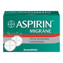 Abbildung: Aspirin Migräne Brausetabletten 2X10 St, Brausetabletten PZN 18879145 