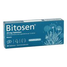 Abbildung: Bitosen 20 mg Tabletten 20 St, Tabletten PZN 18890508 