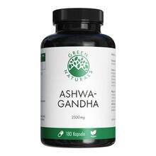 Abbildung: Green Naturals Ashwagandha 2500mg hochdosiert vegane Kapseln  180 St, Kapseln PZN 18905440 