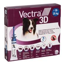 Abbildung: Vectra 3D Lösung z.Auftro.a.d.Haut für Hunde ü.10 - 25 kg 3 St, Lösung PZN 18910205 